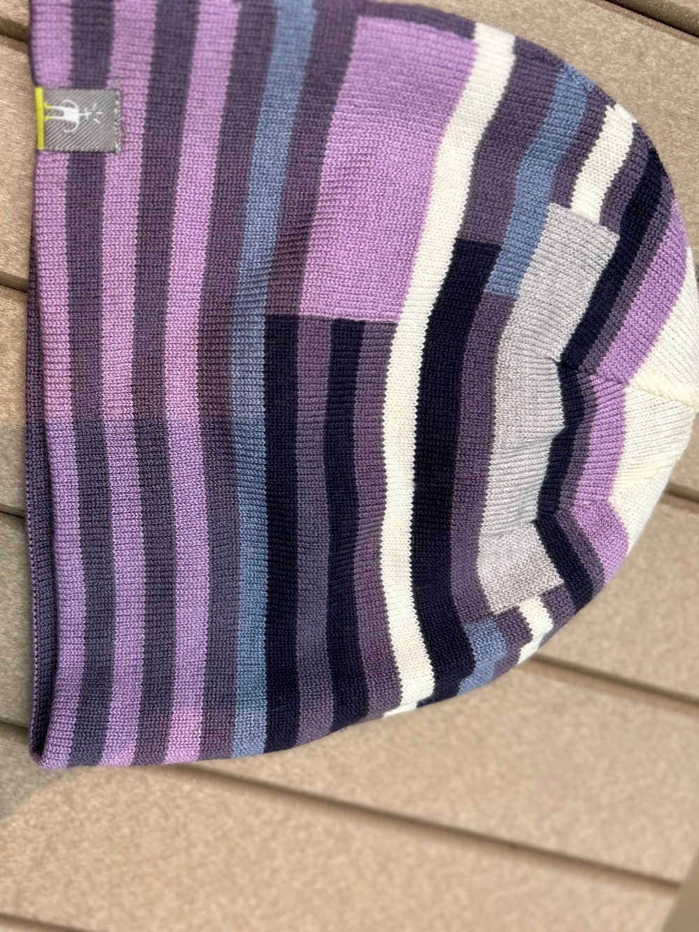 SmartWool kids beanie purple striped OS